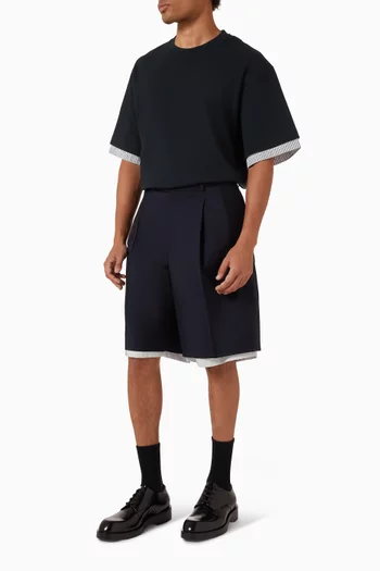 Shorts in Wool Canvas
