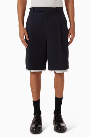 Shorts in Wool Canvas