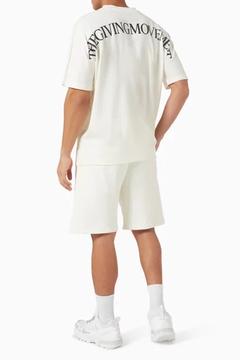 Curved-print T-shirt in Cotton-jersey