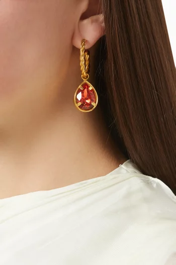 أقراط هاجي كلود نحاس مطلي ذهب عيار 24