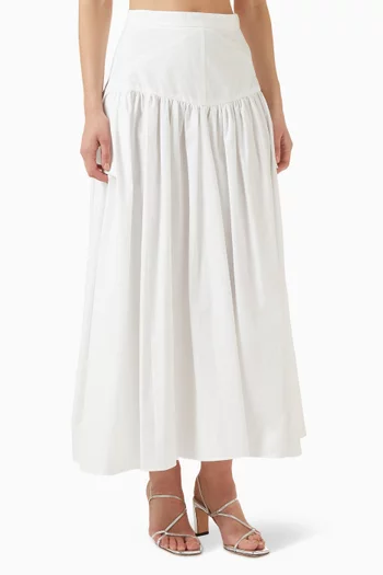 Aleonor Tie Skirt in Cotton Poplin