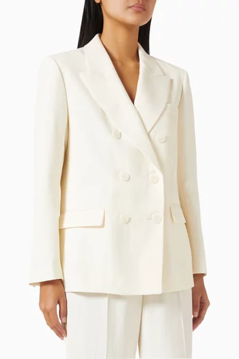 Tony Double-breasted Suit Jacket in Viscose