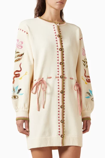 Shae Cutwork Dress in Viscose Blend