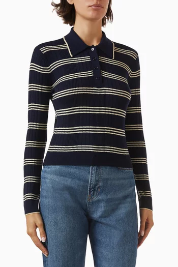 Hermia Polo Top in Regenerative Merino