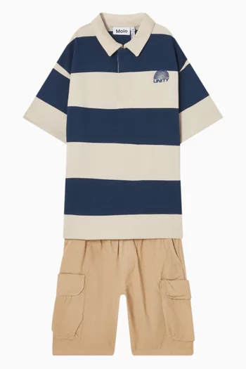 Rainer Striped Polo Shirt in Organic Cotton