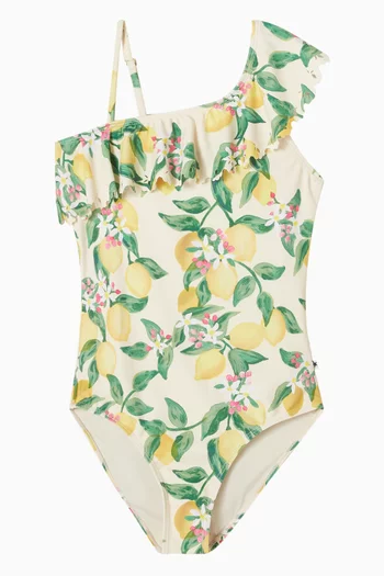 Net Citrus-print One-piece Swimsuit