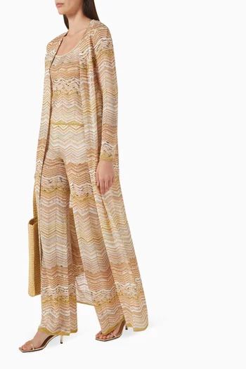 Zigzag Open-front Cardigan
