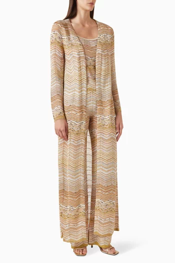 Zigzag Open-front Cardigan