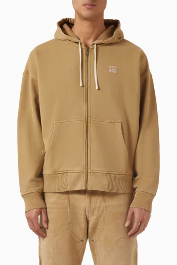 Logo Label Hoodie in Cotton