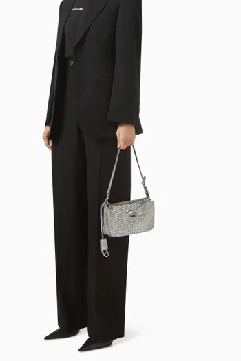Rodeo Sling Pochette Bag with Rhinestones