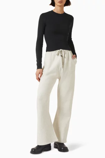 Rib-knit T-shirt in Jersey