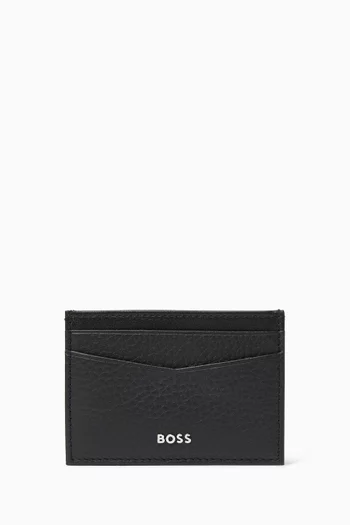 Crosstown Money Clip in Grained Leather