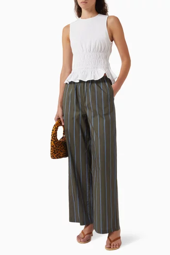 Culver Peplum Top in Cotton