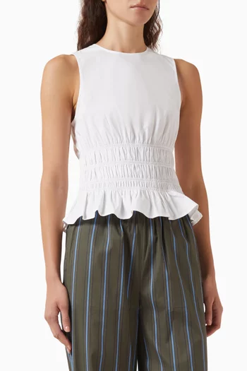 Culver Peplum Top in Cotton