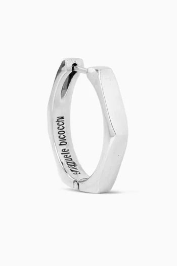 Single Hoop Earring in Sterling Silver