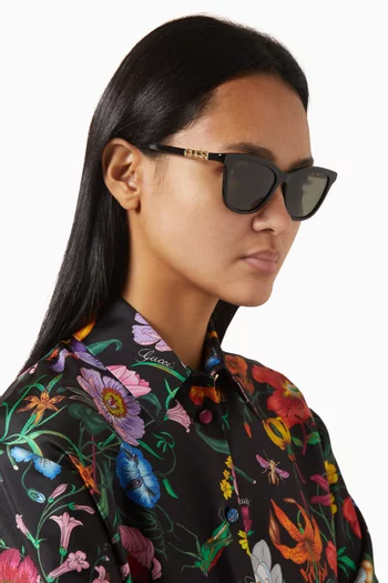 Cat-eye Sunglasses in Recycled Acetate