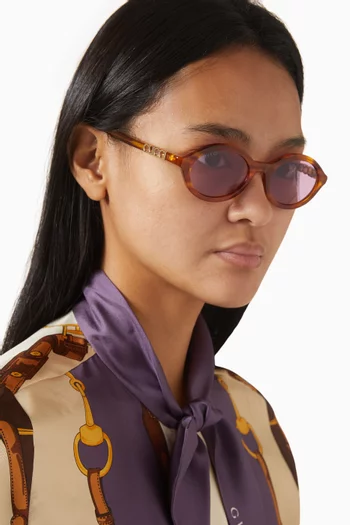 Round Frame Sunglasses in Acetate