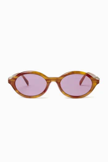 Round Frame Sunglasses in Acetate