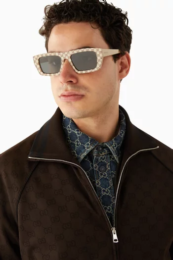 Rectangular Sunglasses in Acetate