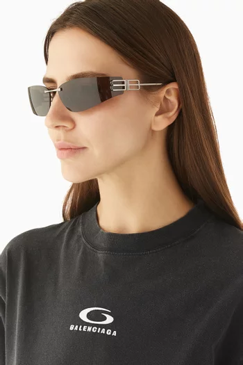 Gossip D-Frame Sunglasses in Metal