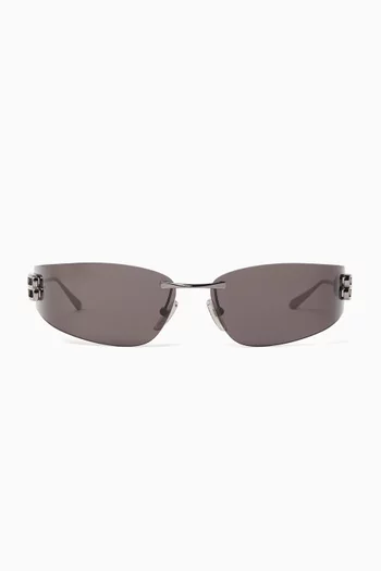 Gossip D-Frame Sunglasses in Metal