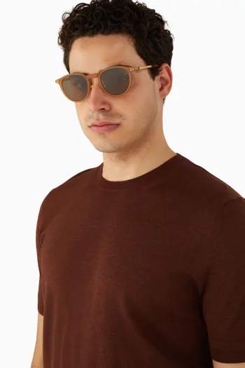 Round Sunglasses in Metal