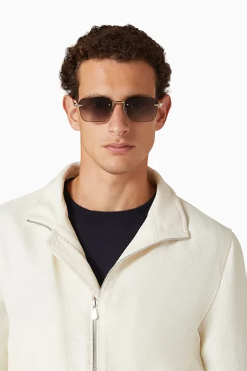 Rectangle Sunglasses in Metal