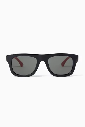 Rectangular Sunglasses in Recycled Acetate