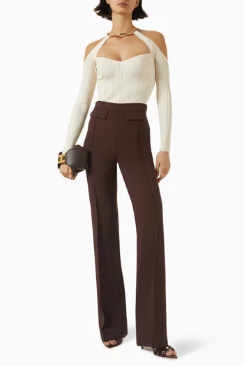Off-shoulder Jewel Sweater in Knit