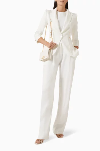 Straight-leg Pants in Gabardine