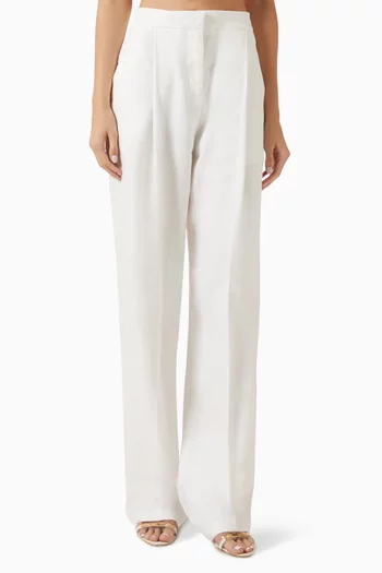 Straight-leg Pants in Gabardine