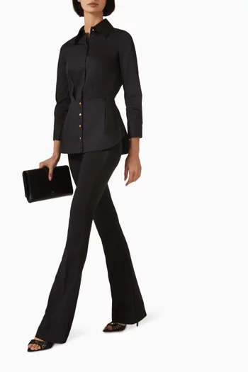 Bootcut Pants in Crepe