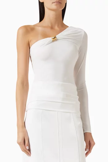 One-shoulder Top in Viscose Blend