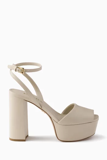 Platform Sandals in Nappa Leather