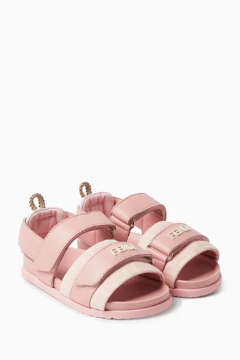 Velcro Sandals in Leather