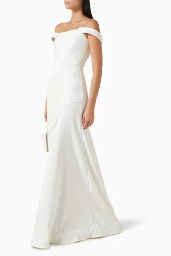 Eternal Yes Gown in Crepe & Satin