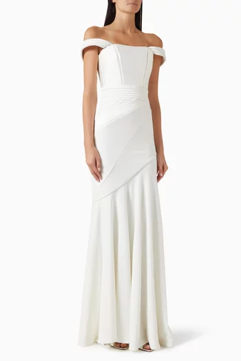 Eternal Yes Gown in Crepe & Satin