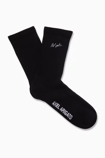 Scribble Logo Socks in Cotton-blend