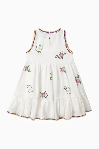 Embroidered Sleeveless Dress