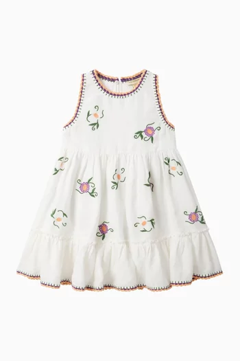 Embroidered Sleeveless Dress