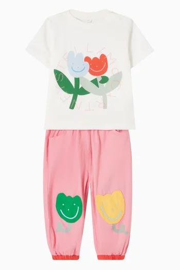 Tulip-print Pants