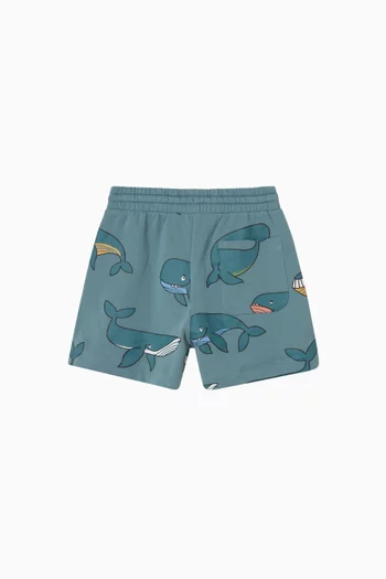 Whale-print Shorts
