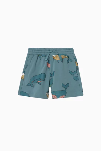 Whale-print Shorts