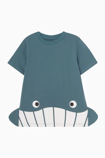 Whale Graphic T-Shirt in Cotton