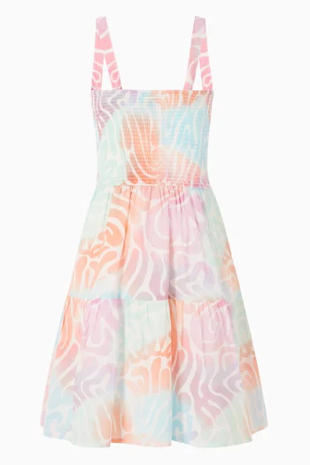 Sundress in Abstract Printed Cotton
