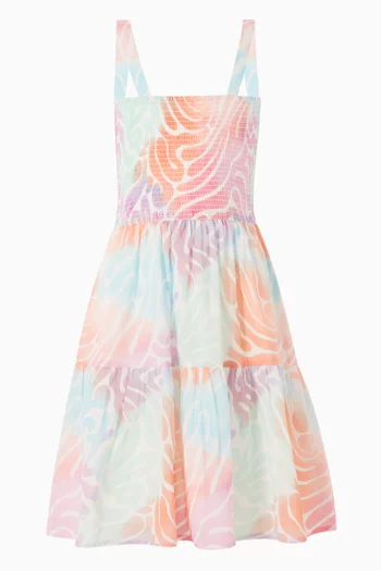 Sundress in Abstract Printed Cotton
