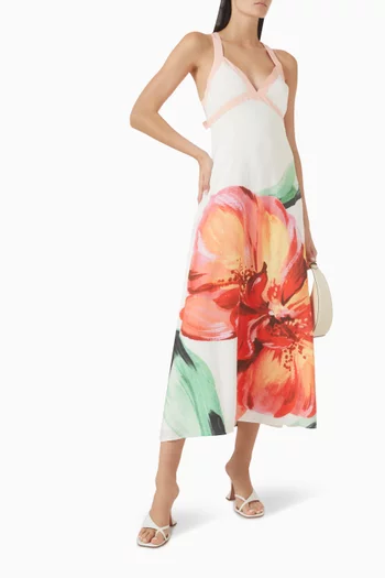 Zinnia Cross-back Midi Dress