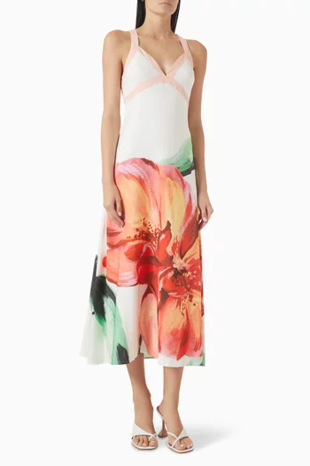Zinnia Cross-back Midi Dress