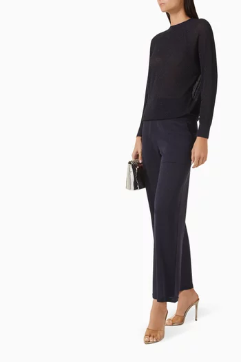 Metallic-knit Sweater in Viscose Blend