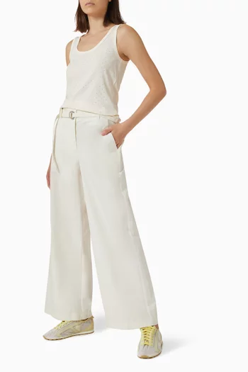 Parachute Belted Pants in Cotton